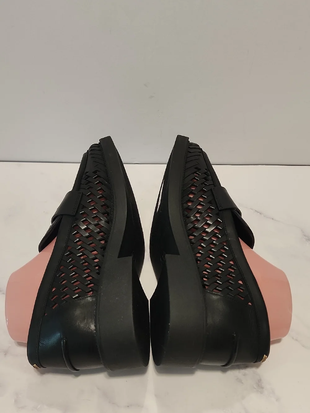 Michael Kors Eden Loafer Black Woven Leather Shoes